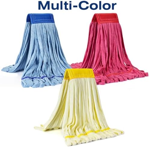 Matthew Cleaning Microfiber Tube Mop Replacement 3-Pack Heavy Duty Blue