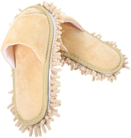 CALLARON 1 Pair Mopping Slippers with Chenille Lining