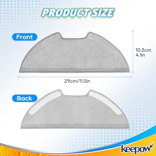 12PCS Reusable Vacuum Mop Pads for Eureka E10s E20 Plus