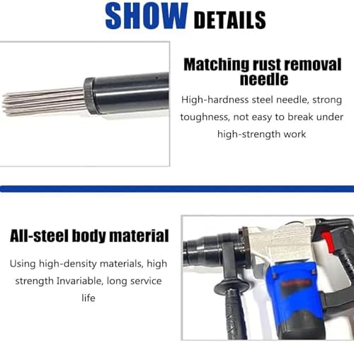 High Power Industrial Pistol Grip Needle Scaler 1100W 220V