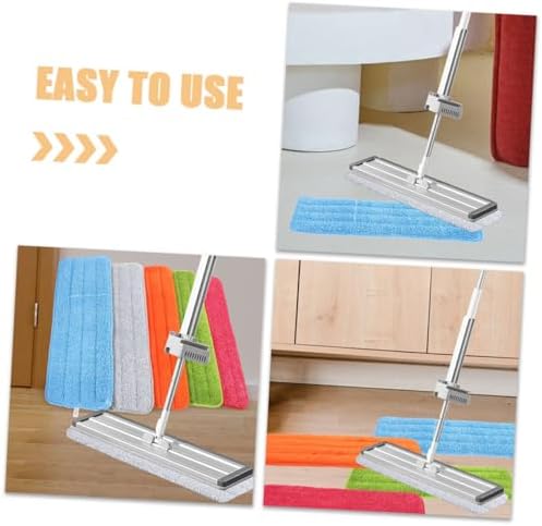 4pcs Reusable Fiber Cloth Mop Pads for Home and Commercial Use