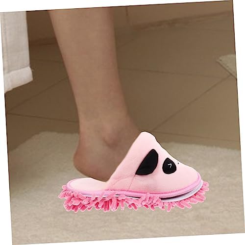 PACKOVE 1 Pair Washable Mop Slippers Cute Panda Design
