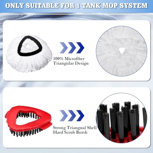 6 Pack Mop Heads for Oceda EasyWring 1-Tank System