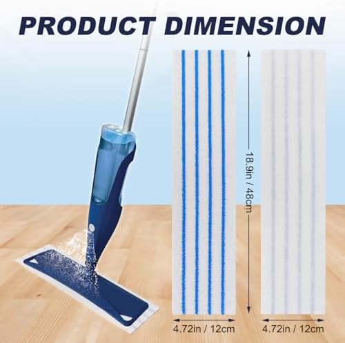 10 Pack Microfiber Mop Pads for 16-18 Hook Loop Mops 1