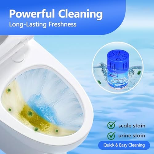 OceanBreezy Toilet Cleaner Tablets 2 Bottles 2800 Flushes Each Septic Safe Stain-Free