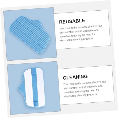 2pcs Reusable Microfiber Mop Pads for Hardwood Floors
