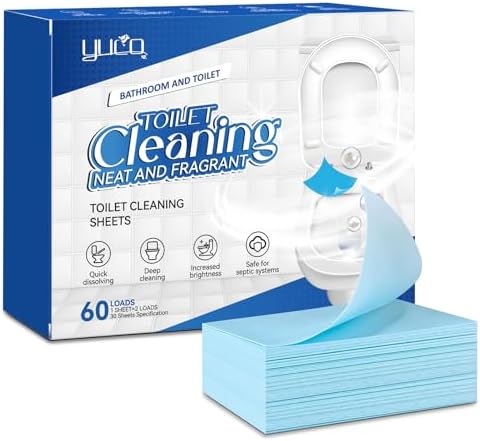 YUCO Toilet Cleaner Sheets 60 Washes No Splash Fresh Scent