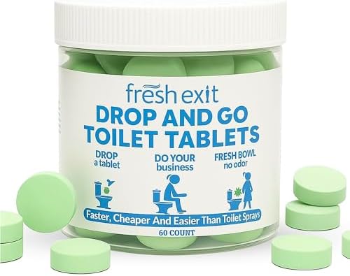FreshExit Toilet Deodorizer Tablets 60 Count Citrus Scent