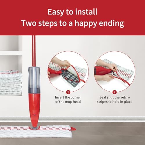 4 Pack Microfiber Spray Mop Pads for Oceda ProMist MAX Replace Head