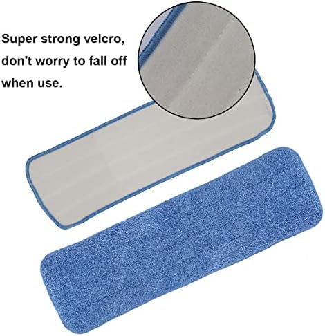 10 Pack 18 Inch Microfiber Spray Mop Pads - Reusable Streak-Free