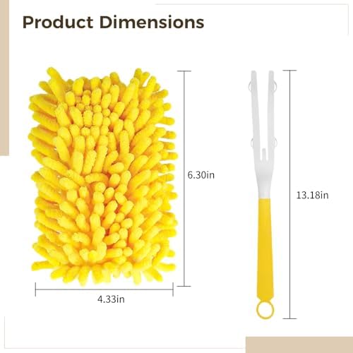 12 Pcs Reusable Duster Refill Set with Handles