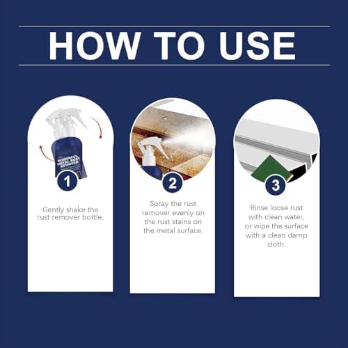 Rouhome 2024 Powerful Rust Remover Spray 100ml for Metal Tools Car