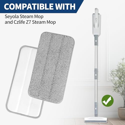 Yicotira Microfiber Steam Mop Pads - 4 Pack Reusable Replacement for Seyola FEPPO
