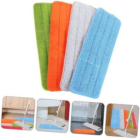 4Pcs Washable Fiber Cloth Mop Pads for Hardwood Floors