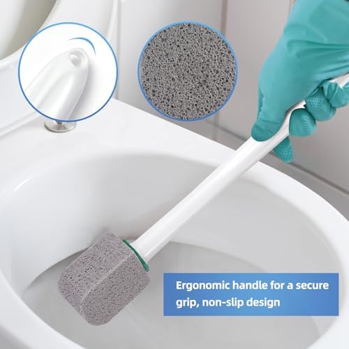 Pumice Stone Toilet Cleaner with 2 Handles and 10 Stones