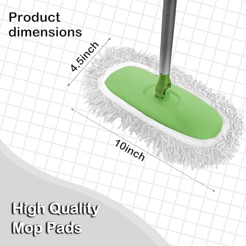 Reusable Microfiber Mop Pads 4 Pack White