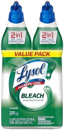 Lysol Disinfectant Toilet Bowl Cleaner With Bleach 24 Oz 2Pack 1