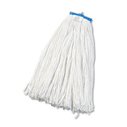 UNISAN Cut-End Lie-Flat Wet Mop Head 24oz White 12pc Carton