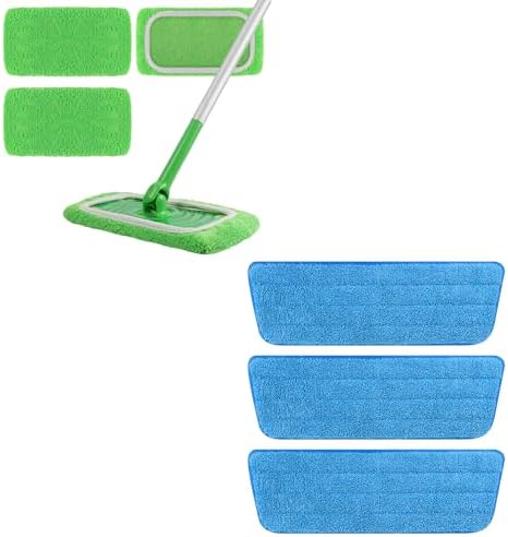 AmaVins 6 Pack Reusable Coral Fleece Mop Pads 1