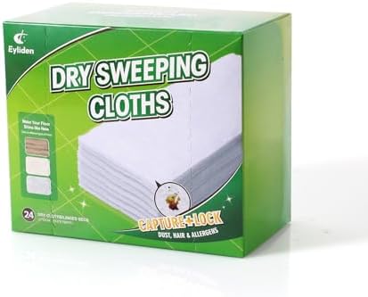 Eyliden 24 Count Dry Mop Pads for 10 Inch Sweeper Mops