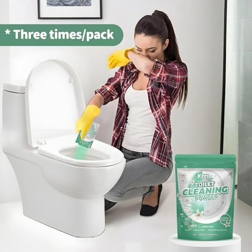 Krris Foaming Toilet Cleaner - Jasmine Scent - 12 Treatments 4 Pack of 3 Oz
