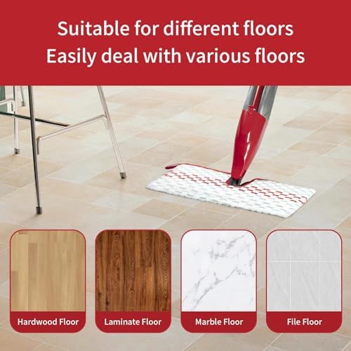 4 Pack Microfiber Spray Mop Pads for Oceda ProMist MAX Replace Head