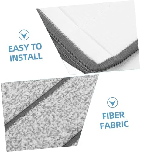 4pcs Microfiber Mop Replacement Pads - Flat Heads Grey