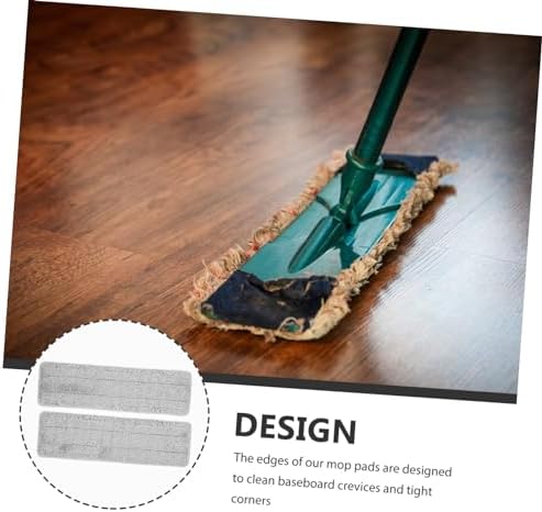 2pcs Reusable Fiber Mop Pads for Hardwood and Vinyl Floors