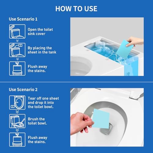 YUCO Toilet Cleaner Sheets 60 Washes No Splash Fresh Scent