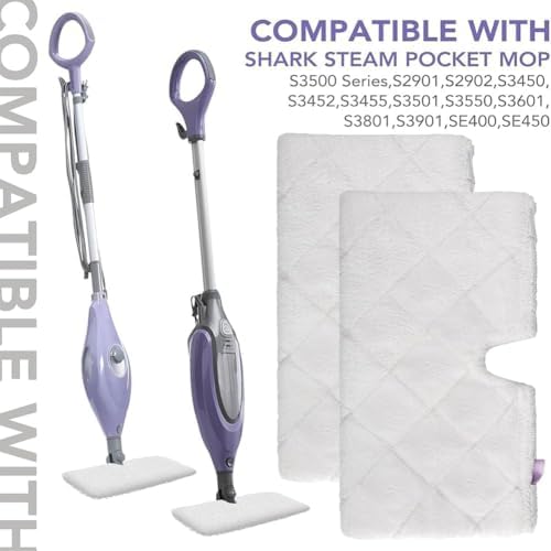 Sgizoku Steam Mop Pads 12Pack Microfiber Replacement for Shark