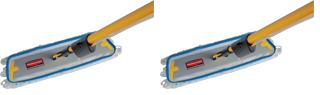 Rubbermaid Flow Flat Mop Head Nylon White Pack of 2