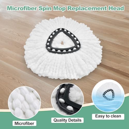Uoiispet O-Cedar Spin Mop Replacement Heads 3-Pack Set