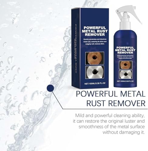 Rouhome 2024 Powerful Rust Remover Spray 100ml for Metal Tools Car