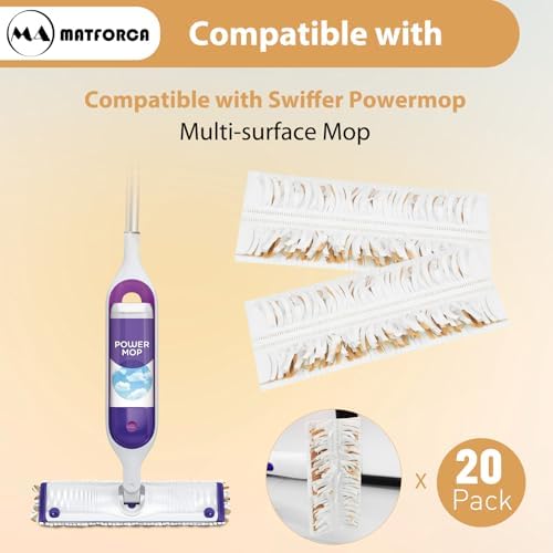 20 Pack Swiffer Mop Pads - Disposable Refills for Power Mop