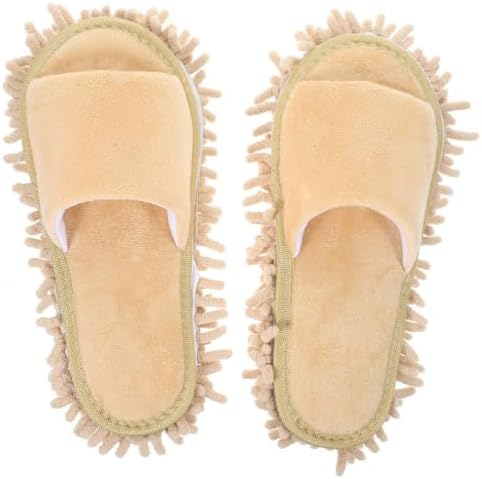 CALLARON 1 Pair Mopping Slippers with Chenille Lining