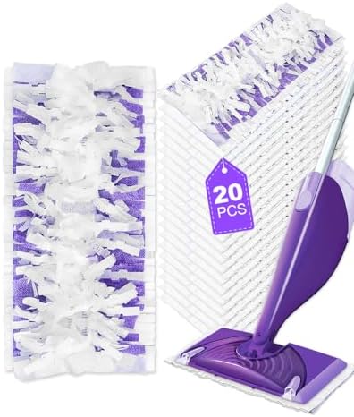 MyKEEPOW 20-Pack Replacement Mop Pads for Swiffer Wet Jet