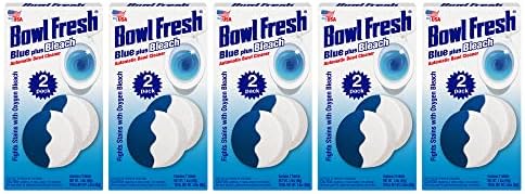 Bowl Fresh Blue Plus Bleach Toilet Cleaner Tablets 2 Count Pack of 5