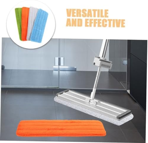 4Pcs Flat Mop Pads Replacement for Wet Dry Floor Cleaning 1