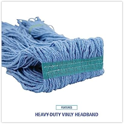 Boardwalk BWK502BLNB Super Loop Wet Mop Head - Medium Blue 1