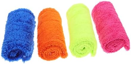 Minkissy 4PCS Coral Fleece Mop Pads Reusable
