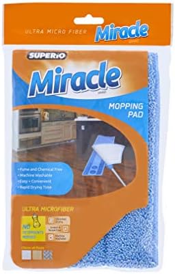 Superio Microfiber Mop Refill 16 Inch Blue 12 Pack Replacement Head
