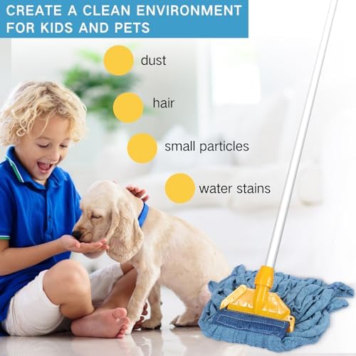 Lallisa 4 Pcs Medium Blue Mop Head Refill