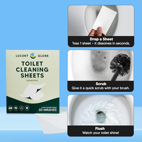 Lucent Globe Toilet Cleaning Sheets - Eucalyptus Fresh Septic Safe