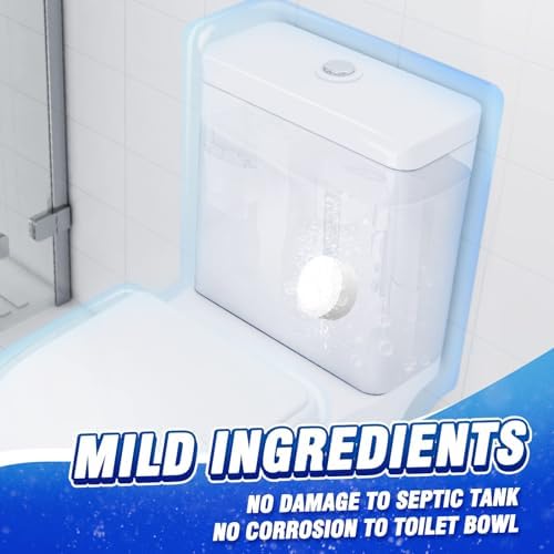 Vacplus Toilet Bowl Cleaners 12-Pack Sustained-Release Bleach Tablets