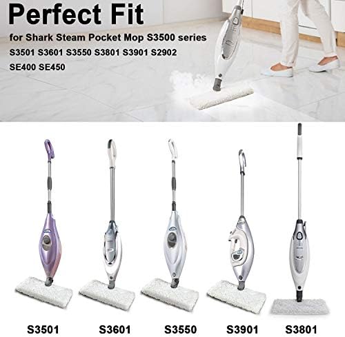 FFsign 6 Pack Washable Microfiber Steam Mop Pads for Shark Steam Mop