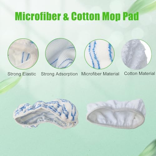 WVYNUYQP Reusable Cotton Microfiber Mop Paddles 4 Pack