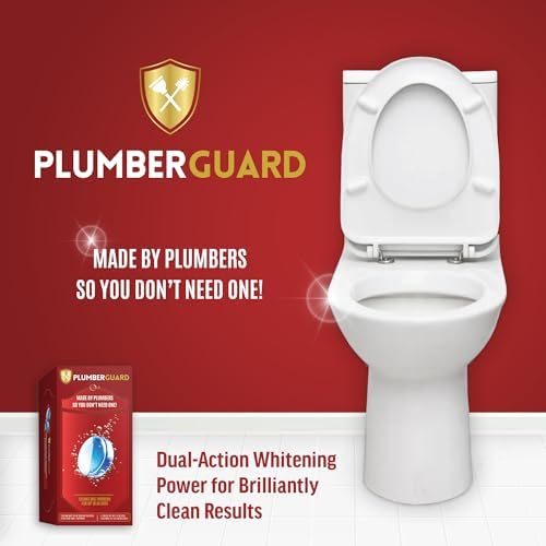 PLUMBERGUARD Toilet Tablets 4 Pack Whitening Stain Removing