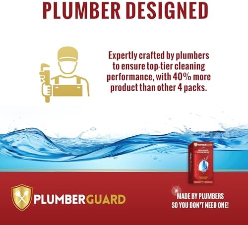 PLUMBERGUARD Toilet Tablets 4 Pack Whitening Stain Removing