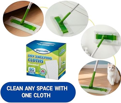 Peachicha Dry Sweeping Cloths Refills 80 Count Pack