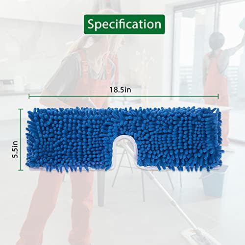 Diteje 4 Pack Replacement Mop Pads Washable Refill Heads